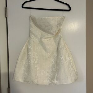 Elegant Strapless Cream Dress